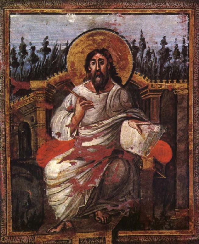 unknow artist The Saint Johannes, from the Kroningsevangeliarium Germany oil painting art
